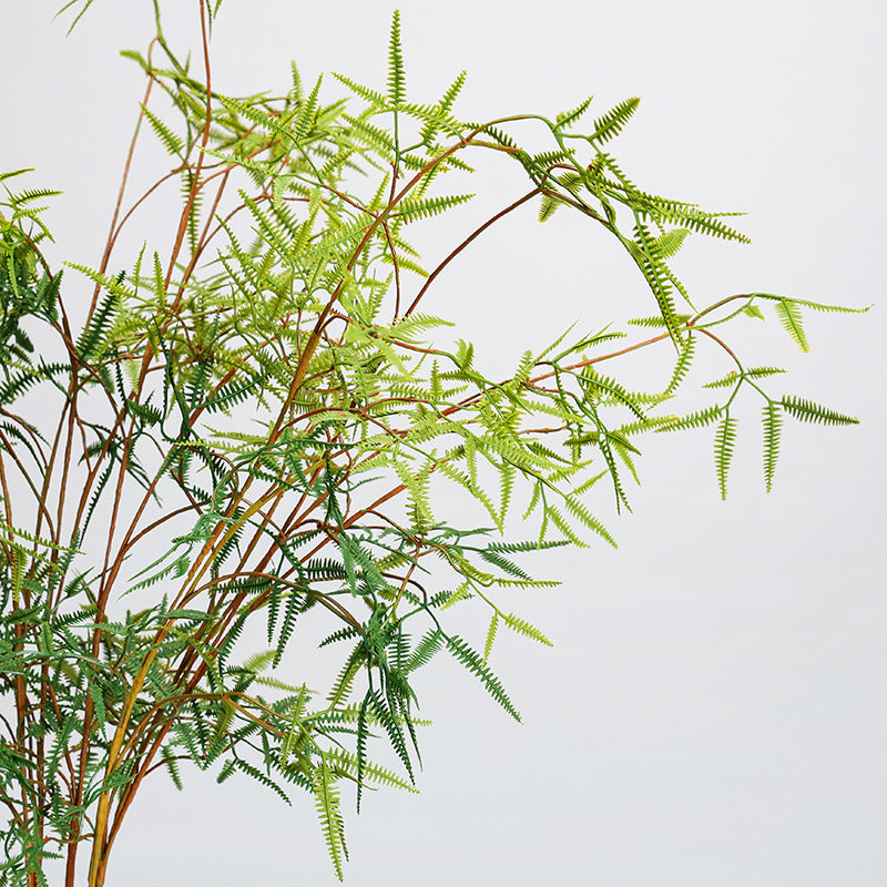 47" Artificial Fern Leaf Greenery Stem, 5-Pointed Dicranopteris Foliage for Home Decor, Wedding Centerpieces & Commercial Displays