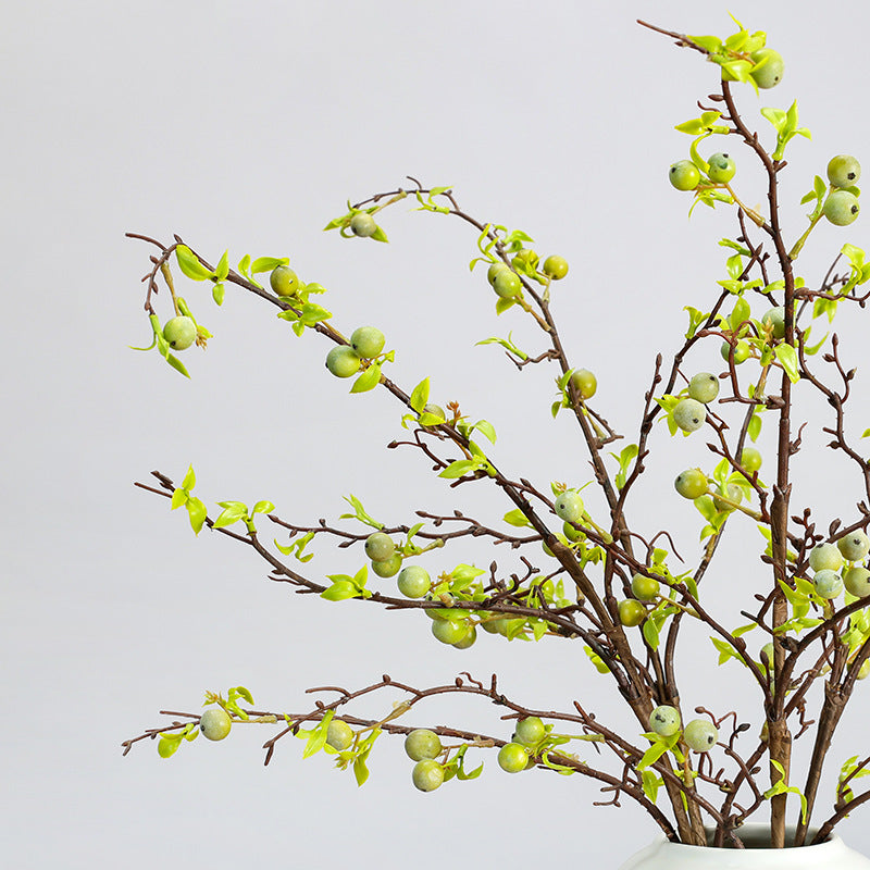 Artificial Berry Branch, Set of 1 Stem with 17 Mini Berries, 36" Total Length for Vase Arrangements, Wedding Centerpieces & Home Decor