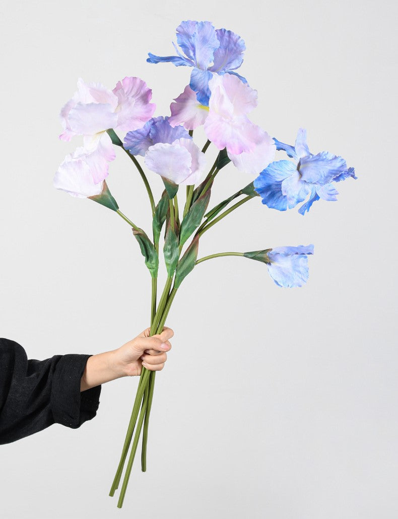 Bulk 30" Iris Stem Flower Artificial Iris Silk Flower Christianity Flower Arrangements Wholesale