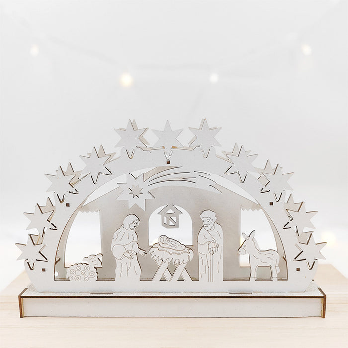 Bulk Glow Nativity Scene Ornament for Home Tabletop Mantel Decor Wholesale