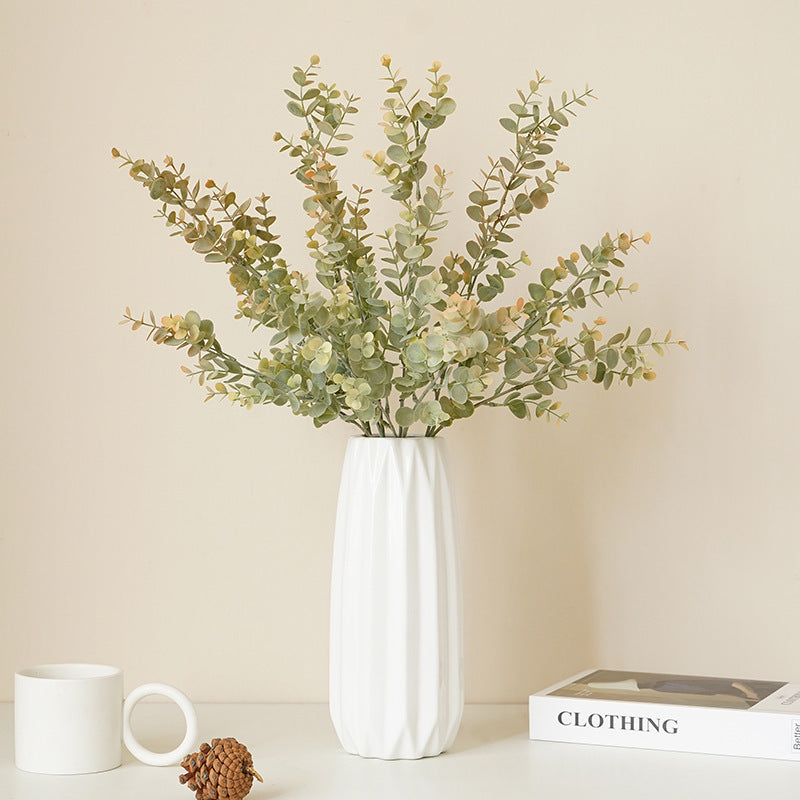 Artificial Eucalyptus & Silver Dollar Leaf Bush, 36 Branches, Bendable Faux Greenery for Vase, Wedding & Home Decor