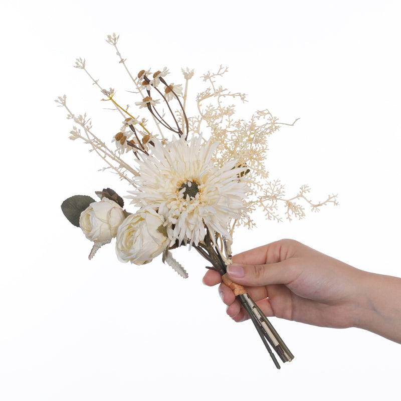 Artificial Peony Bouquet with 3 Blooms, 13" Silk-like Faux Flowers for Home Decor, Wedding Centerpieces, Modern Vase Arrangements