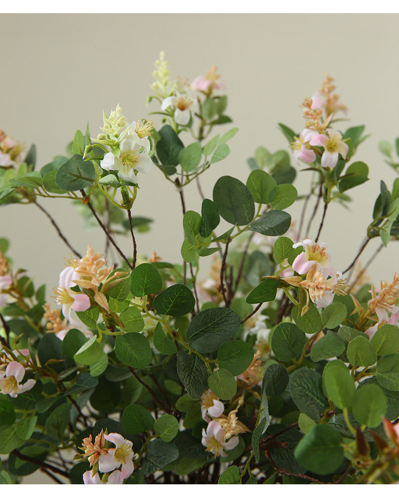Single Stem Clematis Artificial Flower, 20" Tall, Silk-Like Fabric, Ideal for Home Decor, Weddings, and Commercial Spaces