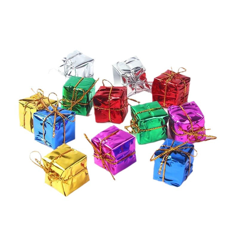 Bulk 24 Pcs Mini Foam Colorful Gift Box for Xmas Tree Hanging Ornaments Gift Wholesale