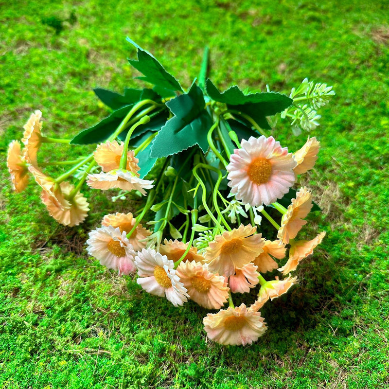Artificial Daisy Bush, Faux Chamomile Flowers with Bendable Stems, Wedding, Home Decor & Window Display
