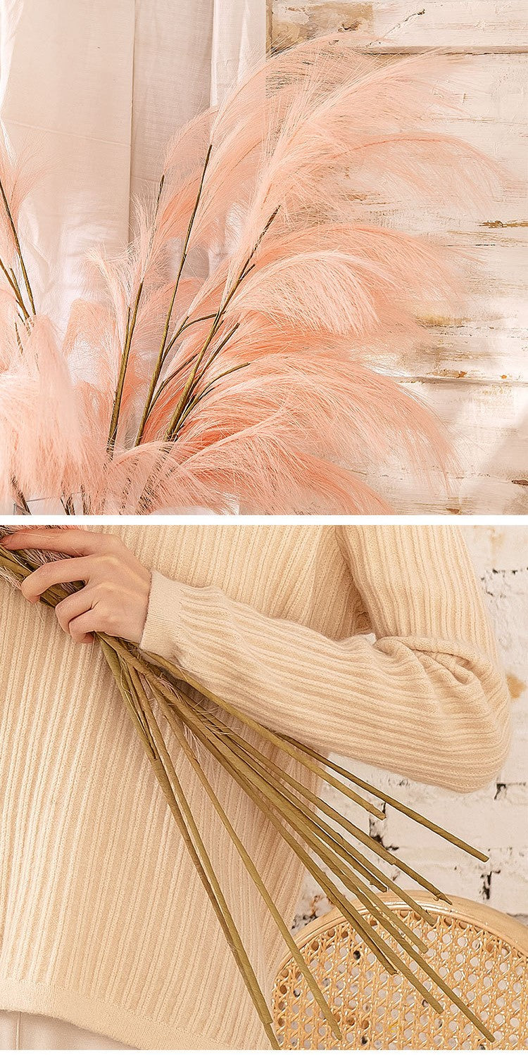 Granel Extra Grande 43 Pulgadas Faux Pampas Grass Stem Venta al por mayor 