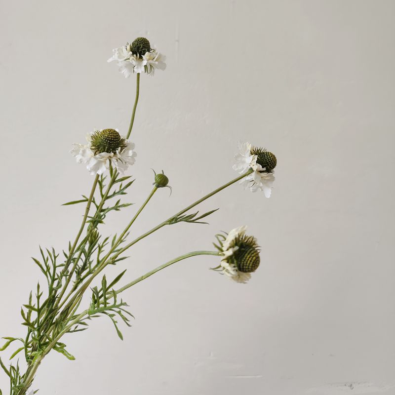 Artificial Daisy & Orchid Bush with 5 Blooms, 29" Silk-Like Faux Flowers for Home Decor, Wedding Centerpieces, Office Arrangements