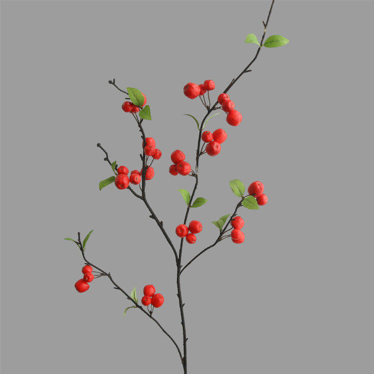 Artificial Apple Stem, Single Branch with 36 Blooms, 41" Long Faux Silk Fruit Stem for Home Decor, Wedding Centerpieces