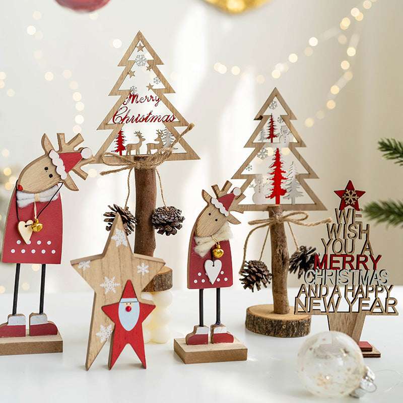 Décorations de table en vrac pour sapin de Noël, élan, centre de table, ornement de Noël, cadeaux d'anniversaire, vente en gros 