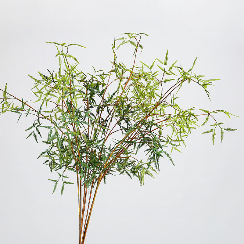47" Artificial Fern Leaf Greenery Stem, 5-Pointed Dicranopteris Foliage for Home Decor, Wedding Centerpieces & Commercial Displays