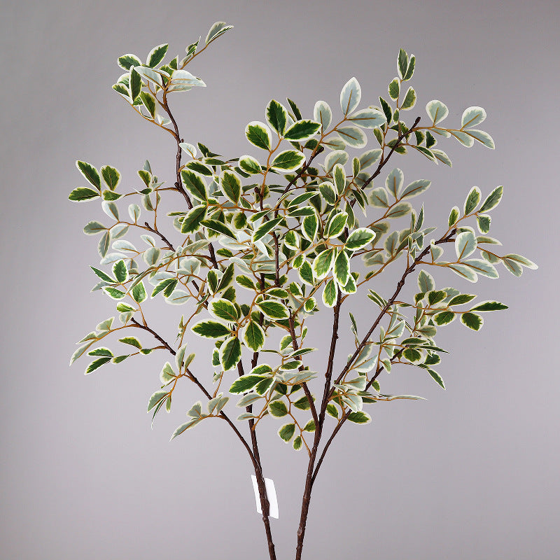 41" Artificial Ficus Leaf Stem, Realistic Faux Greenery Branch for Home Decor, Wedding Centerpieces, DIY Floral Arrangements