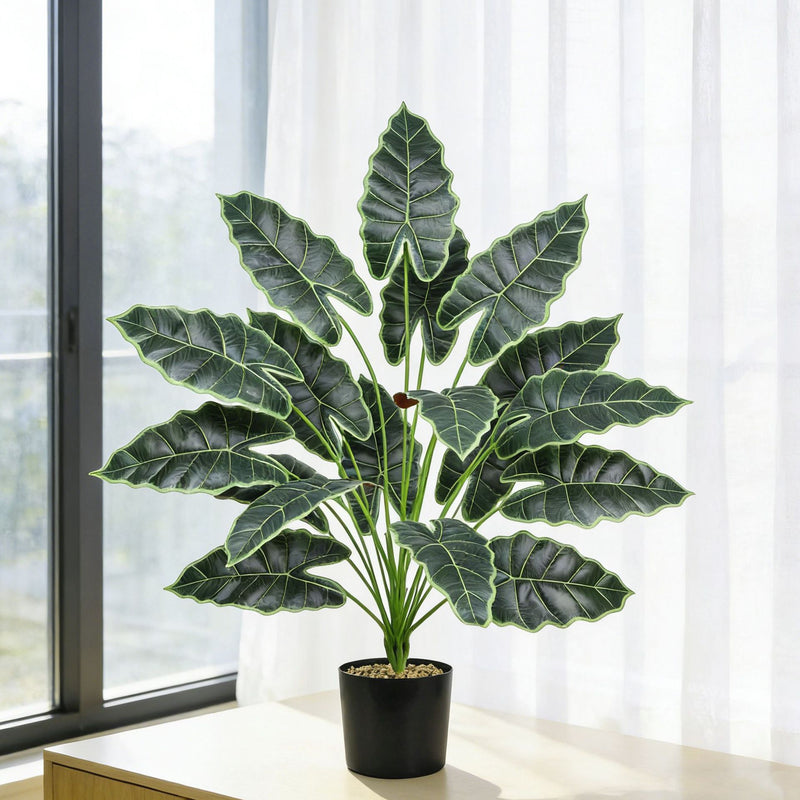 Artificial Lucky Bamboo Plant, 24" Tall Bendable Stems, Realistic Faux Greenery for Home Office Wedding Decor, No Maintenance Indoor Outdoor Use