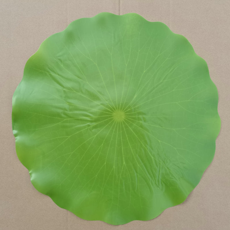 Artificial Lotus Leaf Single Stem, 4" Long, Plastic, Realistic Decoration for Home, Office, or Outdoor Use