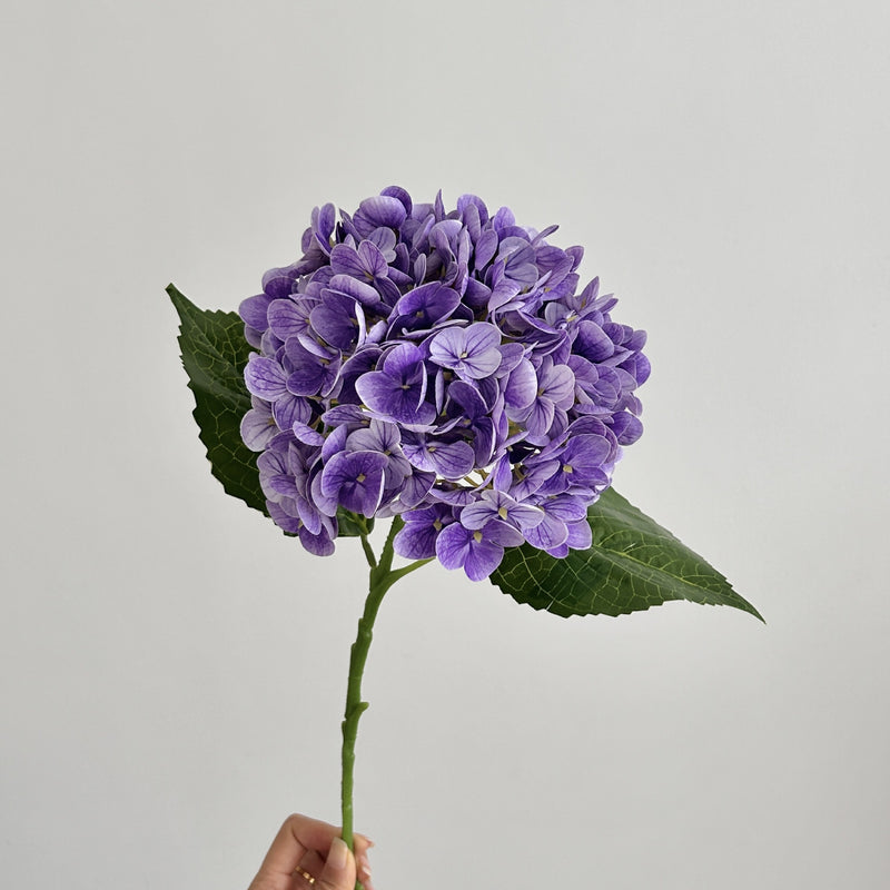 Single Stem Hydrangea Artificial Flower with 176 Blooms, 20" Silk-Like Faux Floral for Wedding Centerpieces & Home Decor