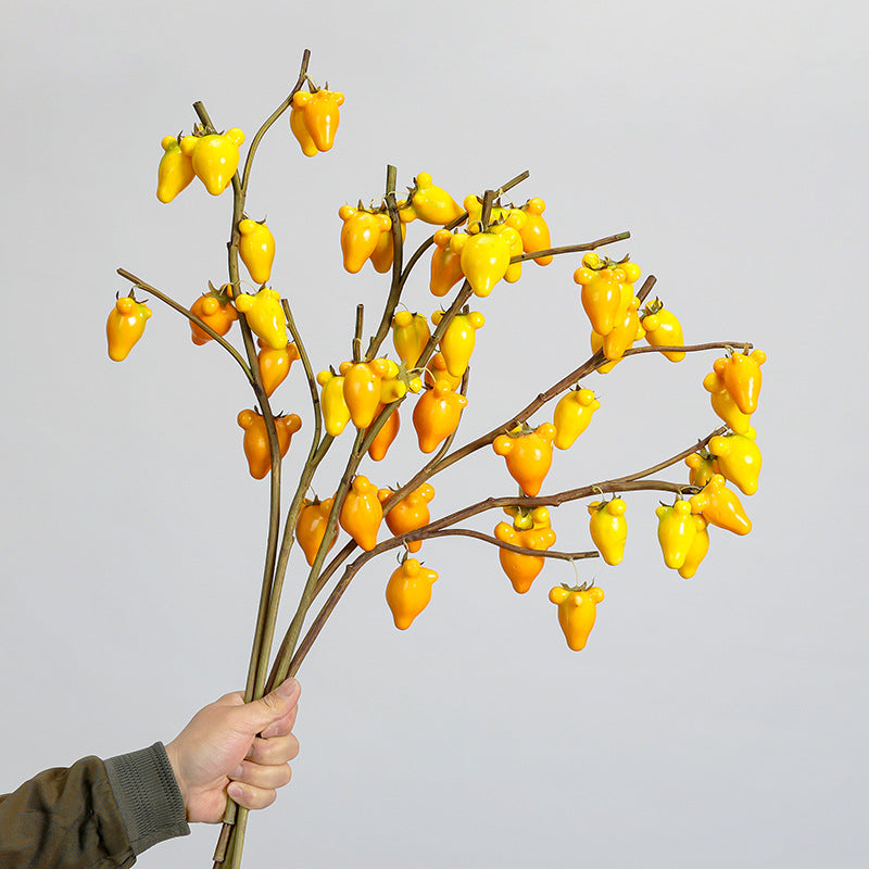 26" Artificial Kumquat Stem with 10 Fruits, Realistic Faux Foam Fruit Branch for Home Decor, Wedding Centerpieces, and Seasonal Displays