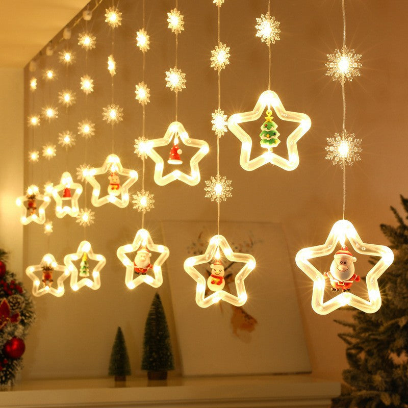 Bulk Christmas String Lights Ornaments with Snowflakes Fairy Window Lights for Xmas Party Decor Wholesale