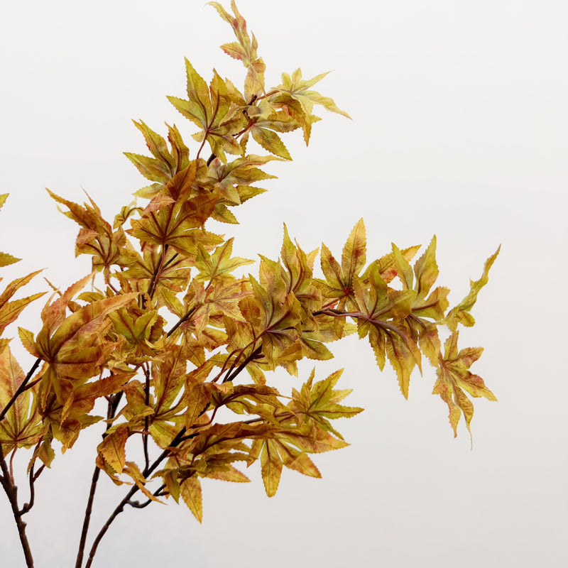 Artificial Japanese Maple Leaf Stem, Single Branch, 31" Faux Silk Fall Foliage for Home Decor, Weddings & Events