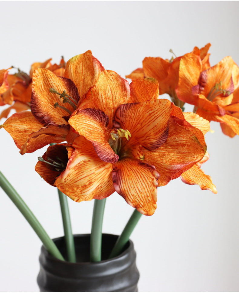 Premium Velvet Amaryllis Stem