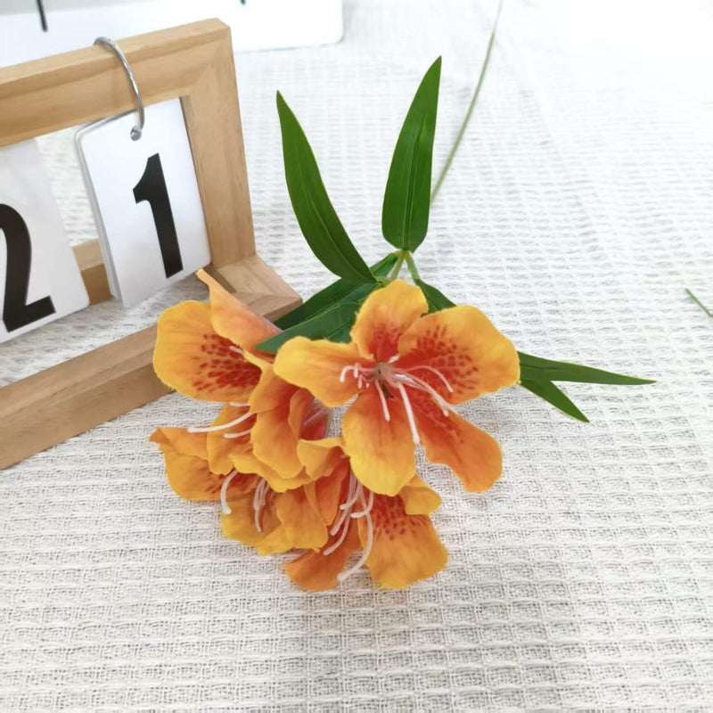Artificial Azalea Bush with 3 Blooms, 27.5" Silk-like Faux Flowers for Wedding Centerpieces & Home Decor