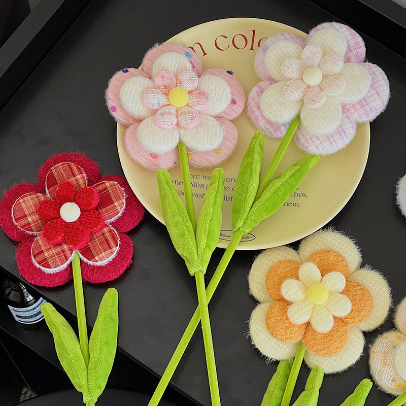 Set of 10 Fluffy Faux Wildflower Stems, DIY Wedding & Home Decor, Bendable Stems for Creative Arrangements