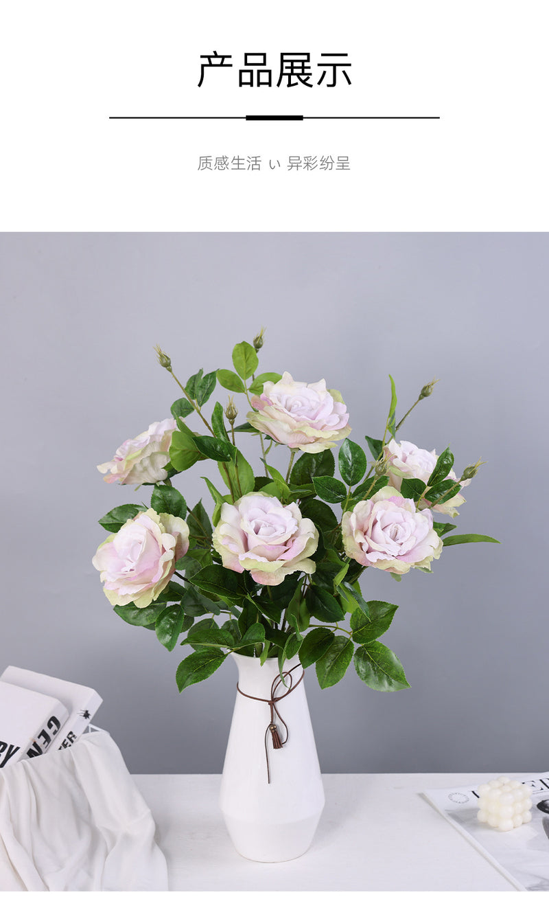 Single Stem Faux Silk Rose, 26" Long with 6" Bloom, Romantic Floral Decor for Weddings & Home