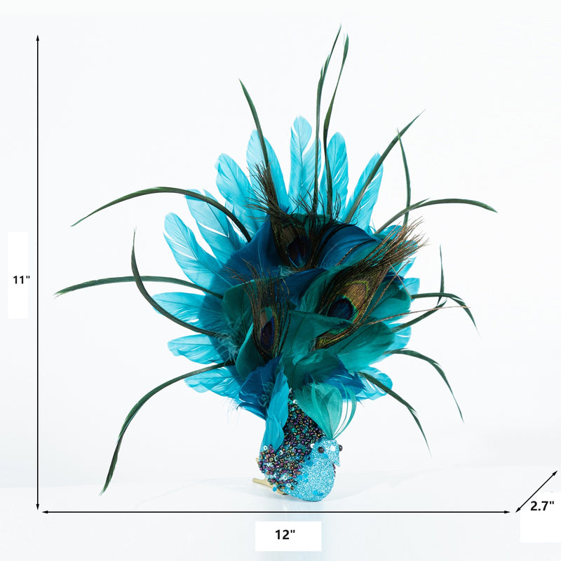 Bulk Simulated Peacock Christmas Hanging Ornaments  Wholesale