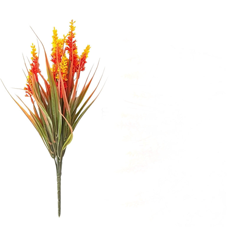 Artificial Lavender Bush, Set of 5 Faux Lavender Picks, Plastic, UV-Free Fall Decor for Vase, Porch or Window Display
