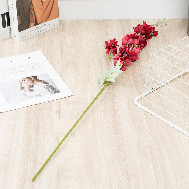 Tiges de delphinium artificielles en vrac de 33 pouces, fleur en soie de pied d'alouette en gros 