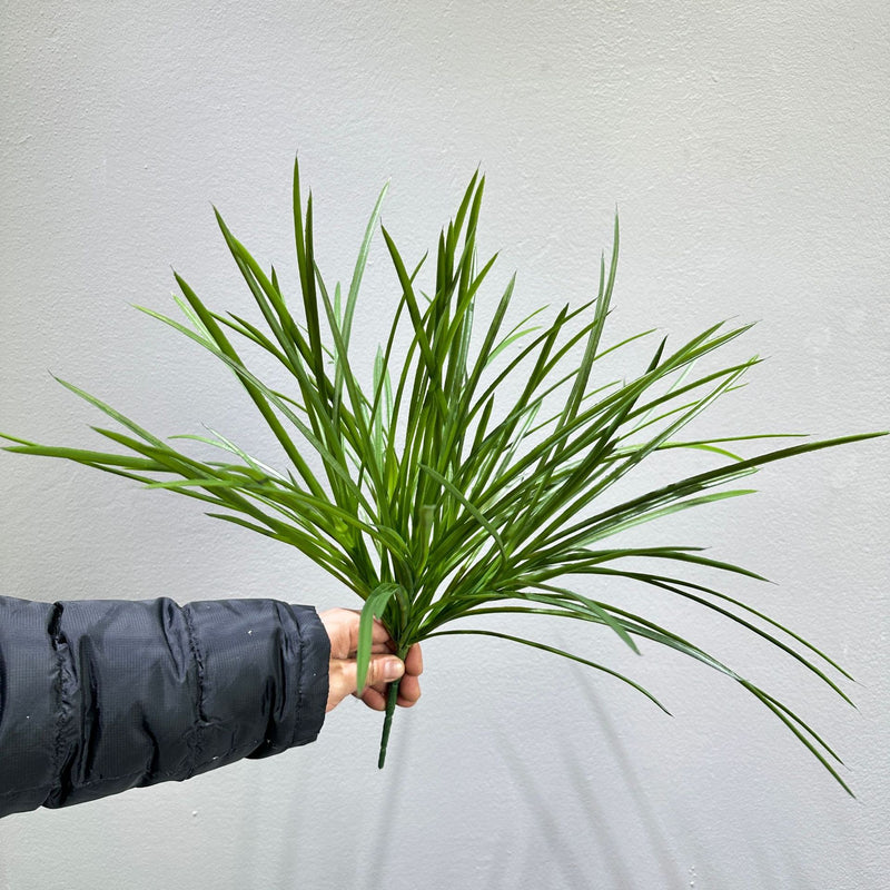 Artificial Orchid Grass Bush with 112 Leaves, 20" Realistic Faux Greenery for Home Decor, Weddings & Events