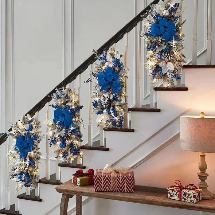 Bulk Christmas Swag Teardrop Swag Stair Swag Christmas Garland for Stairs Door Fireplace Window Artificial Wreath Outdoor Indoor Christmas Decor Wholesale