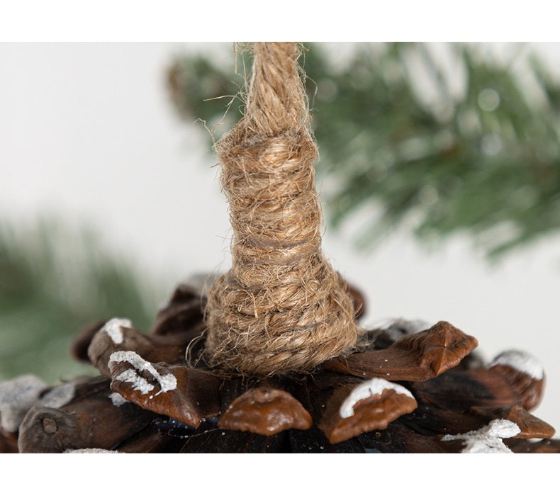 Lot de 2 décorations de Noël en forme de pommes de pin en verre pour Noël, automne, Thanksgiving, fête, décorations à suspendre, vente en gros