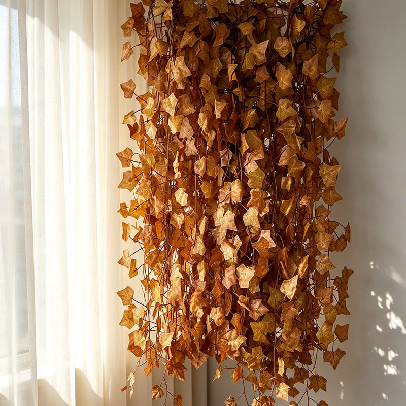Artificial Fall Maple Leaf Garland, 12-Pack, Indoor Outdoor Thanksgiving Home Decor