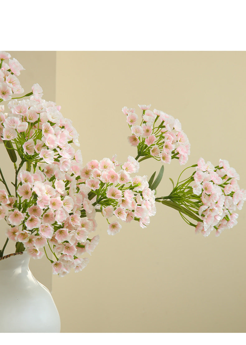 Single Stem Artificial Carnation with 3 Blooms, 28" Height, Silk-Like Fabric, Modern Home Decor, Wedding, Office Styling
