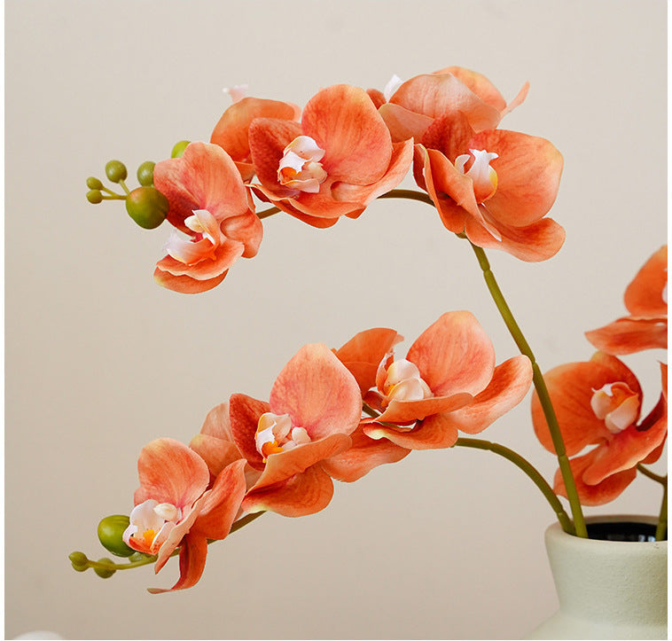 Liquidation en vrac 17" Tige de Phalaenopsis Toucher réel Fleurs artificielles En gros