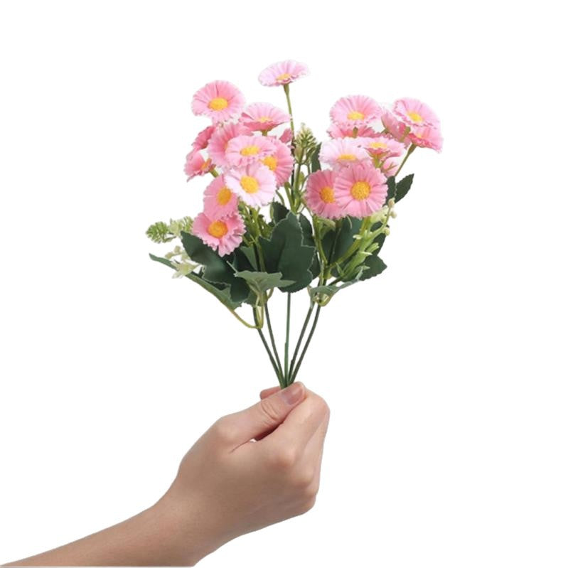 Artificial Daisy Bush, Faux Chamomile Flowers with Bendable Stems, Wedding, Home Decor & Window Display