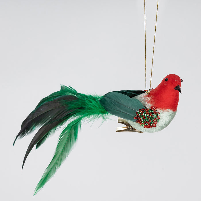 Bulk Christmas Simulated Bird Ornaments Colorful Feather Foam Bird Pendant Decoration for Holiday Xmas Party Home Decor Wholesale