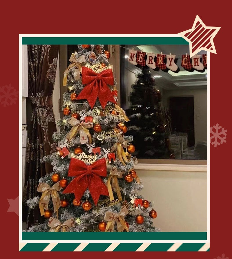 Bulk Christmas Bow Pearl Cotton Gold Powder Bow for Garland Xmas Tree Topper Decor Wholesale