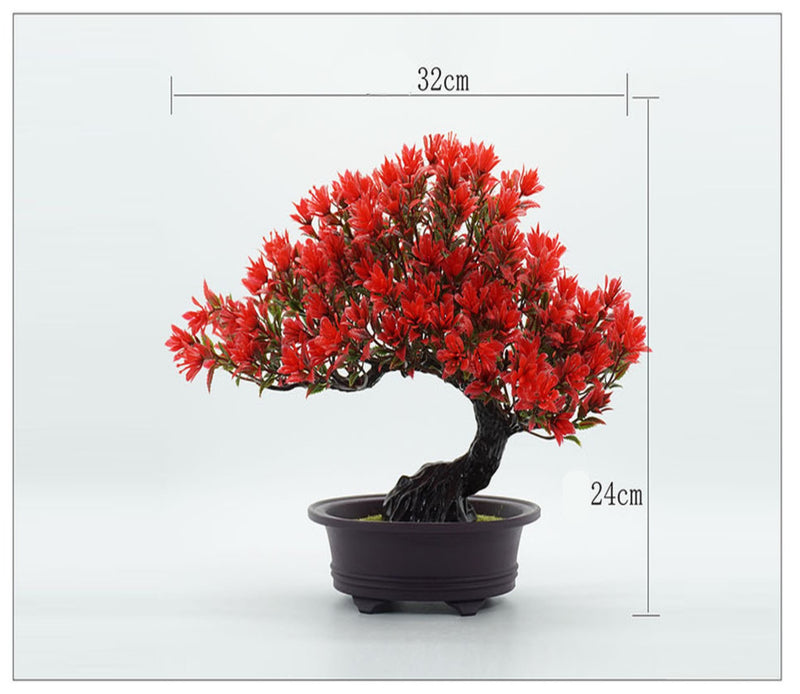 Clearance Bulk 12 Styles 9 inch Artificial Bonsai Greeting Pine Potted Plants Tree Look Flower Ornament Wholesale
