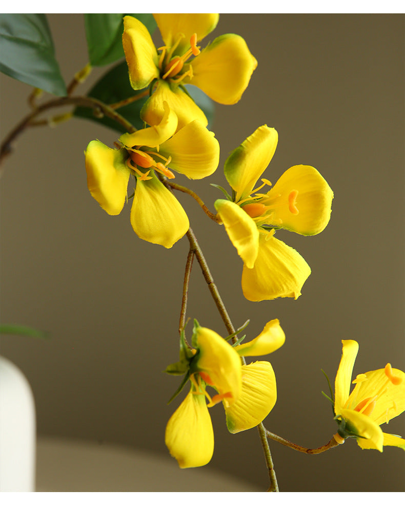 Artificial Dogwood Flower Stem, 33" Tall Silk Single Branch with 9 Blooms, Realistic Faux Floral for Home Decor, Wedding Centerpieces, Table Arrangements