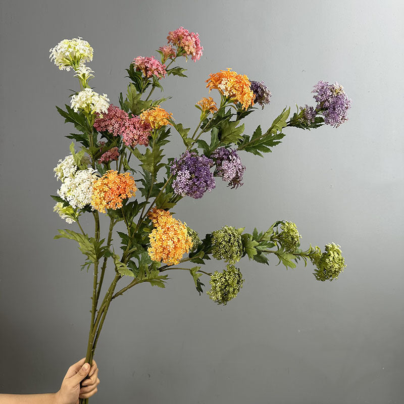 33" Light Luxury Hydrangea Bush with 6 Blooms, Artificial Flowers for Weddings, Home Decor, and Offices