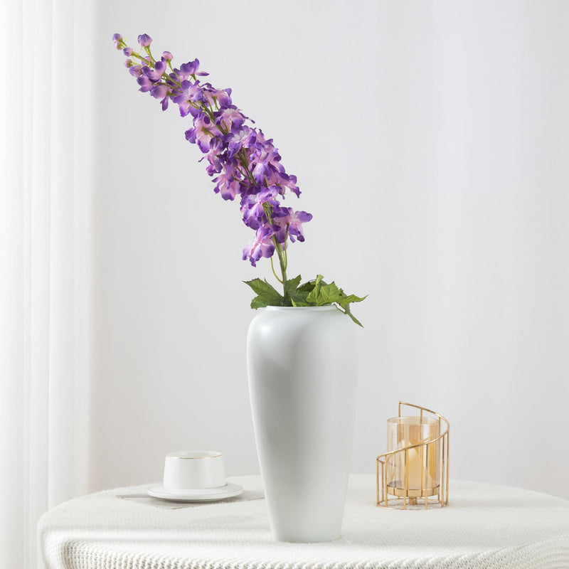 45" Artificial Delphinium Bush, Faux Silk Flower Arrangement for Weddings, Home Decor & Events