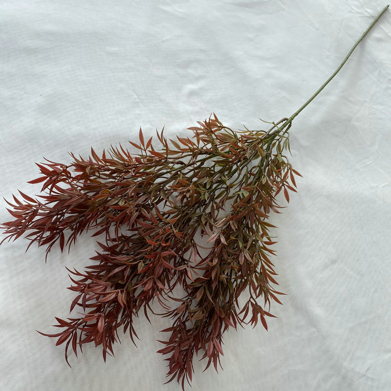 Single Stem Artificial Star Grass, 32" Long Faux Botanical with 39 Leaf Clusters, Plastic Rustic Decor for Weddings & Home
