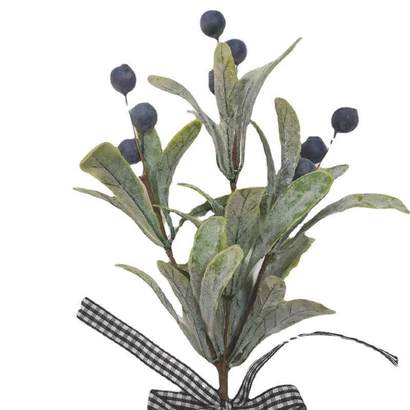 Lot de 8 tiges de gui artificielles pour décorations de Noël