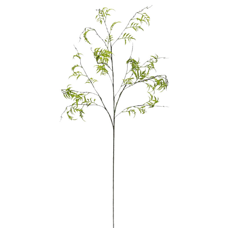 Single Stem Artificial Persian Leaf Branch, 46" Long, Modern Farmhouse Style, Indoor Décor