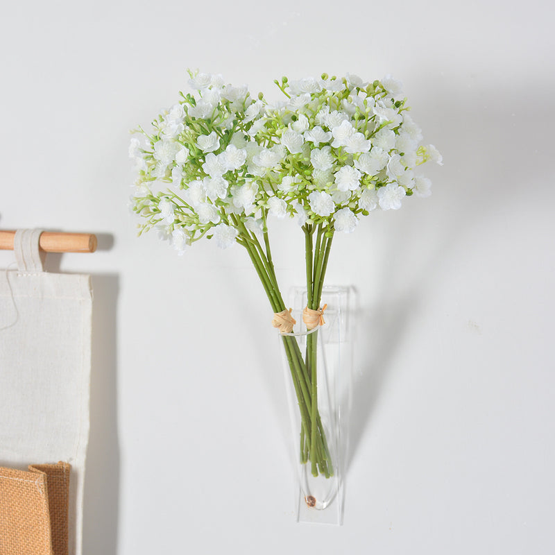 Artificial Baby's Breath Bouquet, 12" Hand-Tied Faux Gypsophila Bundle for Weddings, Home Decor & Floral Arrangements