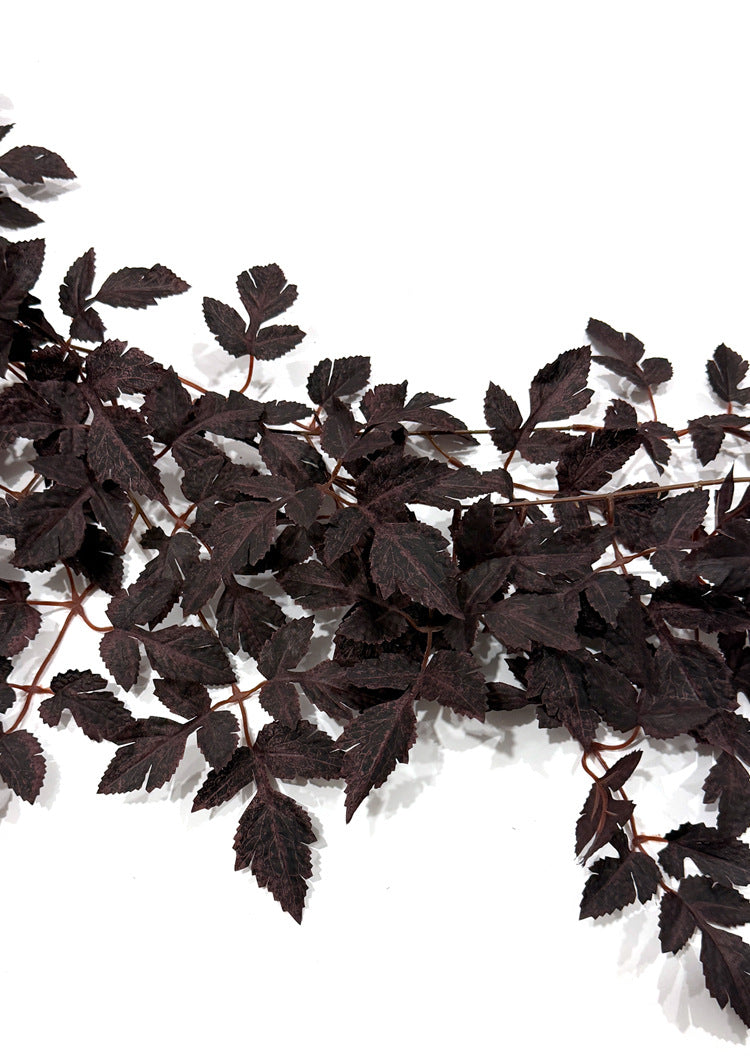 Artificial Trumpet Vine with Autumn Maple Leaves, 71" Long Faux Trailing Vine for Fall Decor, Thanksgiving Home & Wedding Centerpieces