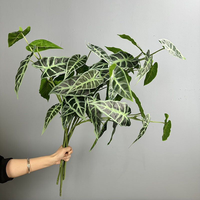 Artificial Begonia Bush with Lifelike Leaves, 28" Height for Home Decor, Wedding Centerpieces & Commercial Displays