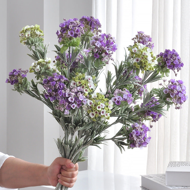 Artificial Hydrangea Snowball Flower Stem, Single Stem with 3 Blooms, 31" Tall, Silk-Like Fabric, for Home Decor, Wedding Centerpieces, Commercial Displays