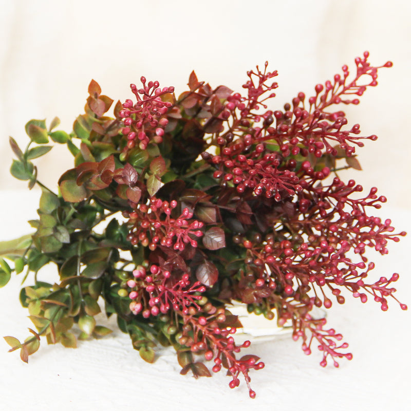 Artificial Eucalyptus Bush, 16" Tall, UV-Resistant for Indoor & Outdoor Use