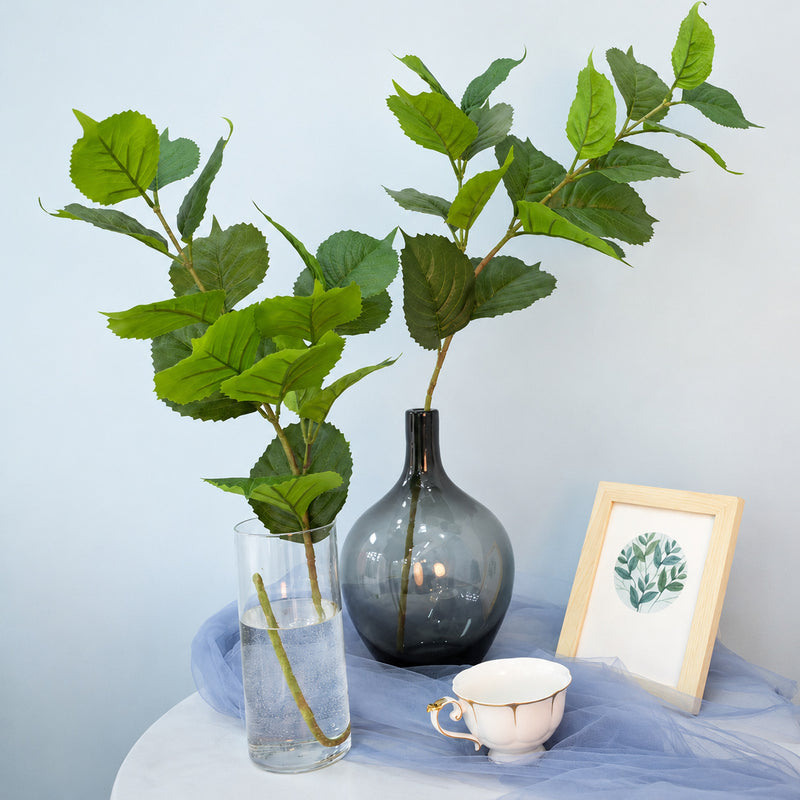 Artificial Eucalyptus Leaf Single Stem, 29.5 in Plastic Greenery for Vase Arrangements, Home Decor & Photo Props
